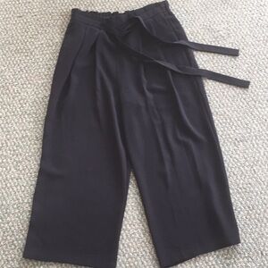 Zara pleated paper bag style cropped dress pants sz M